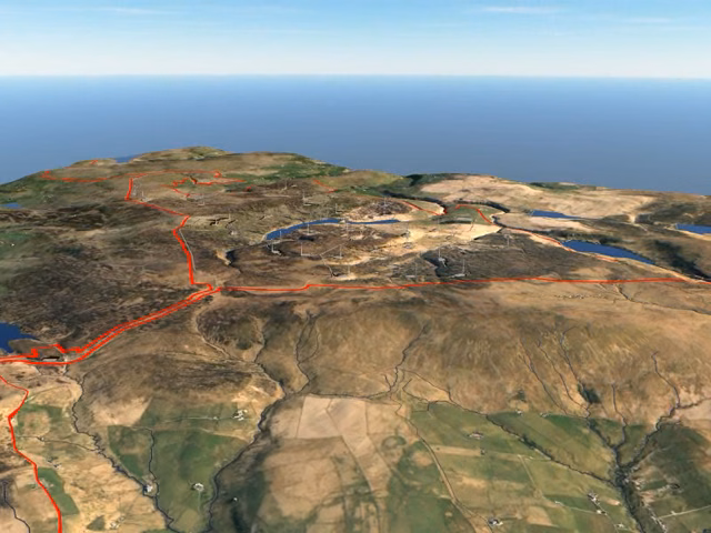 Calderdale Energy Park turbine site fly-through