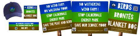 STOP Calderdale Energy Park - Caps, Boards and Banners